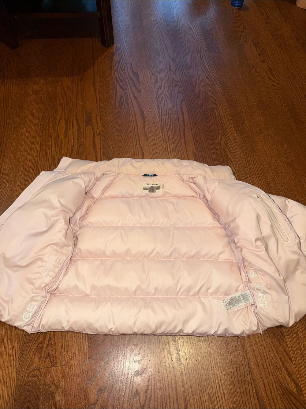 Tory Burch Pink Cropped Puffer Jacket Size S